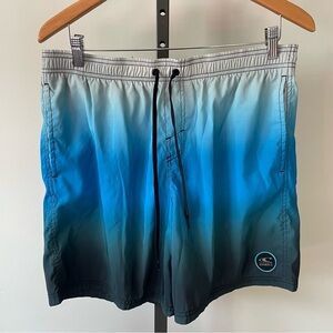 O’Neil Swim Shorts Trunks Blue Ombre Mens Size Medium